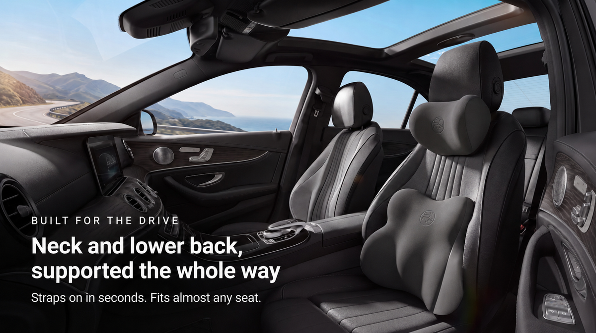 RideCloud™ Car Neck & Lumbar Support Set